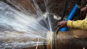 Burst pipe in San Diego